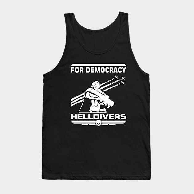 For Democracy Helldivers Tank Top by Vatar